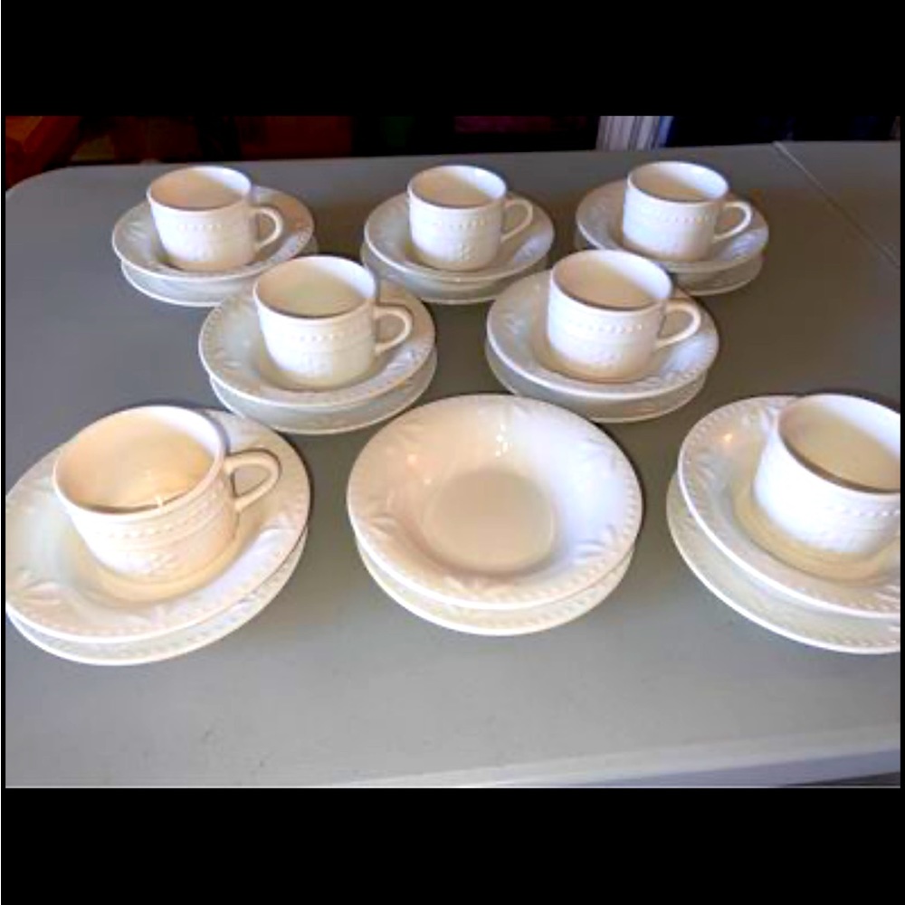White dishes